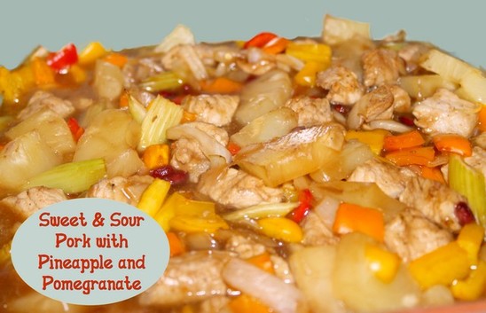 Sweet and Sour Pork with Pineapple and Pomegranate