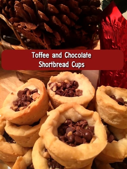 Toffee and Chocolate Shortbread Cups