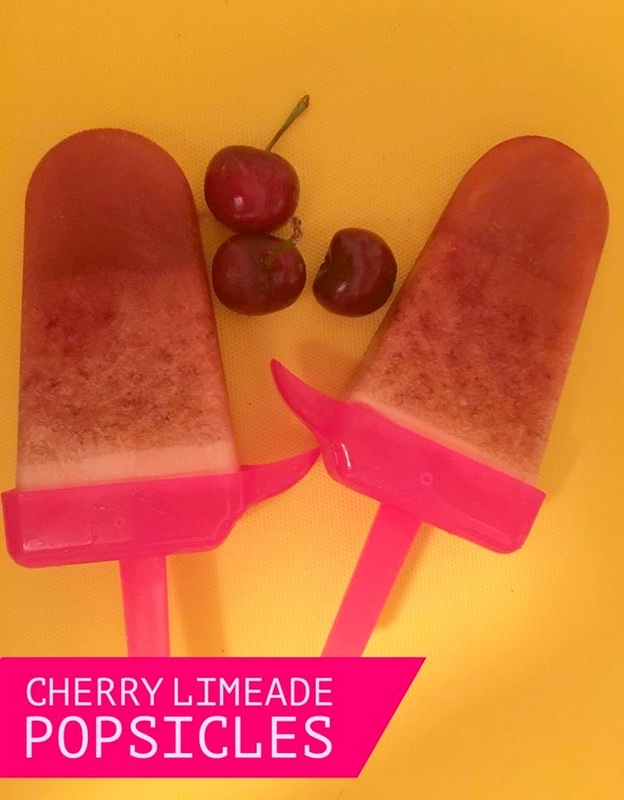 Cherry Limemade Popsicles