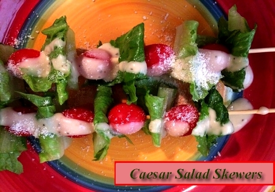 Caesar Salad Skewers