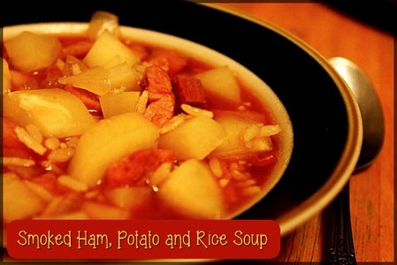 Smoked Ham, Potato and Rice Soup