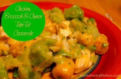Chicken, Broccoli and Cheese Tater Tot Casserole