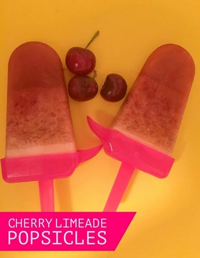 Cherry Limeade Popsicles