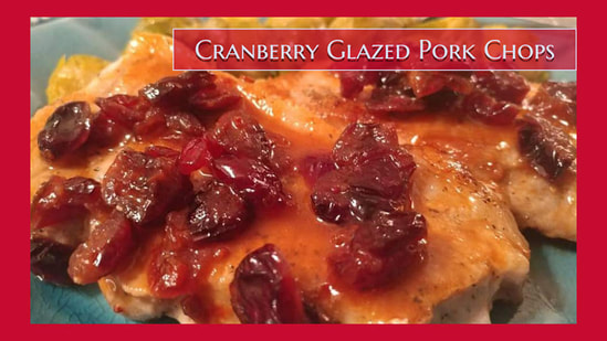 Crockpot Cranberry Glazed Pork Chops